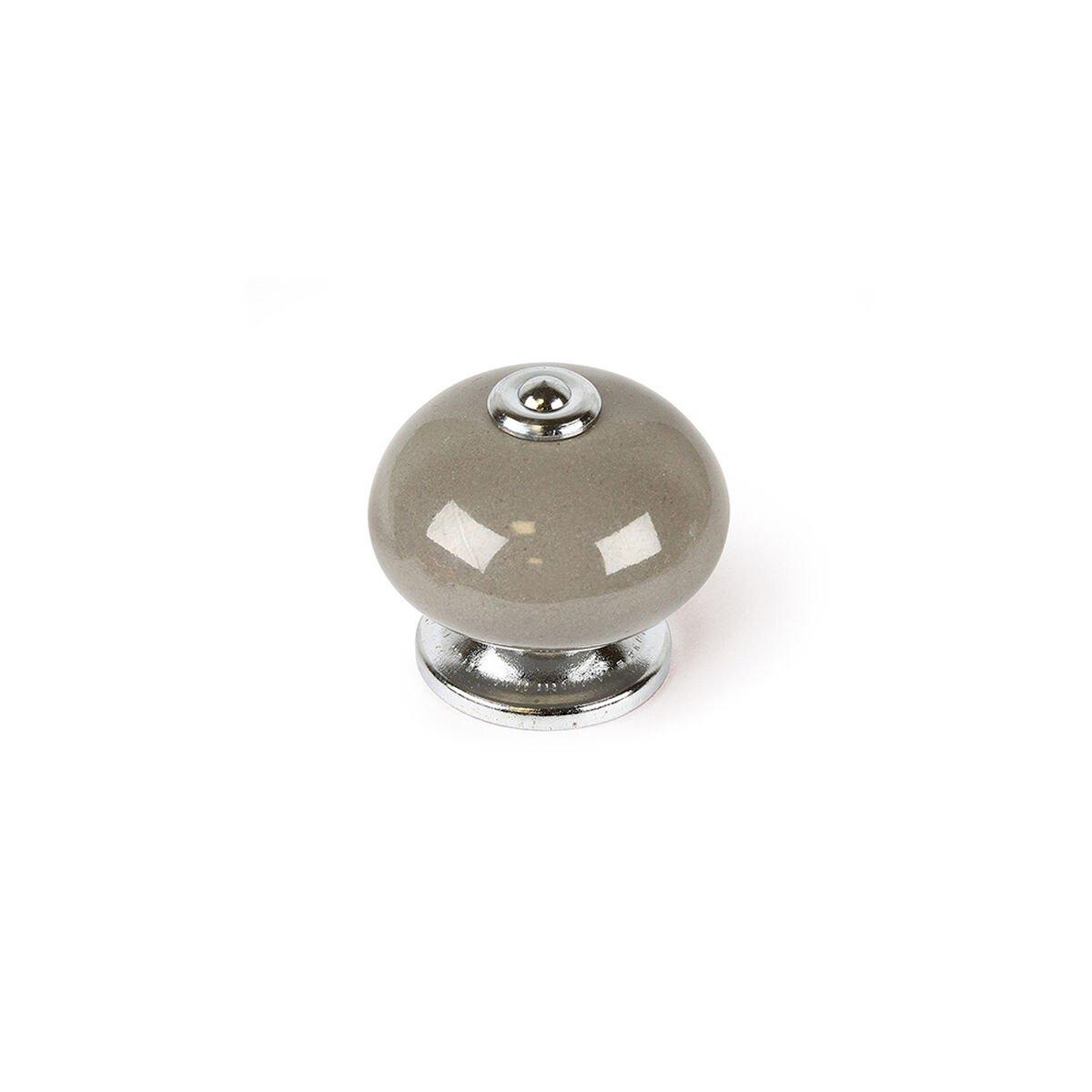 Pomo Rei e517 Gris Metal Ø 40 x 36 mm 4 Piezas
