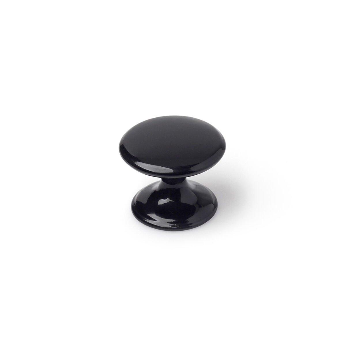 Pomo Rei 756 Negro Metal Ø 33 x 27 mm 4 Piezas
