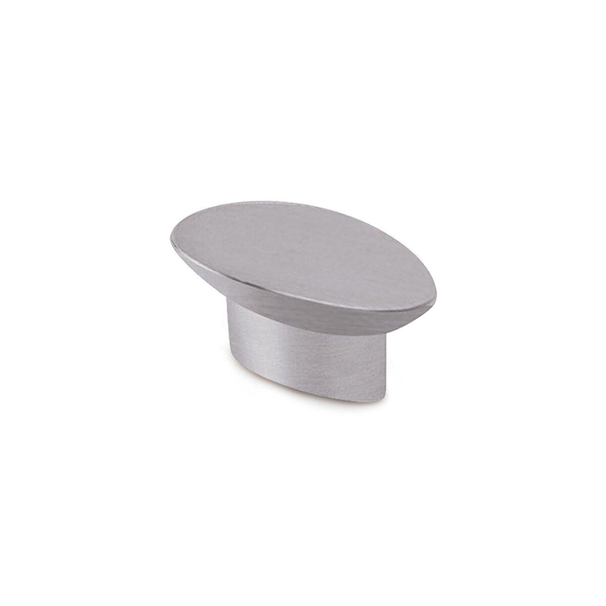 Pomo Rei 743 Plateado Metal 41 x 19 mm 4 Piezas