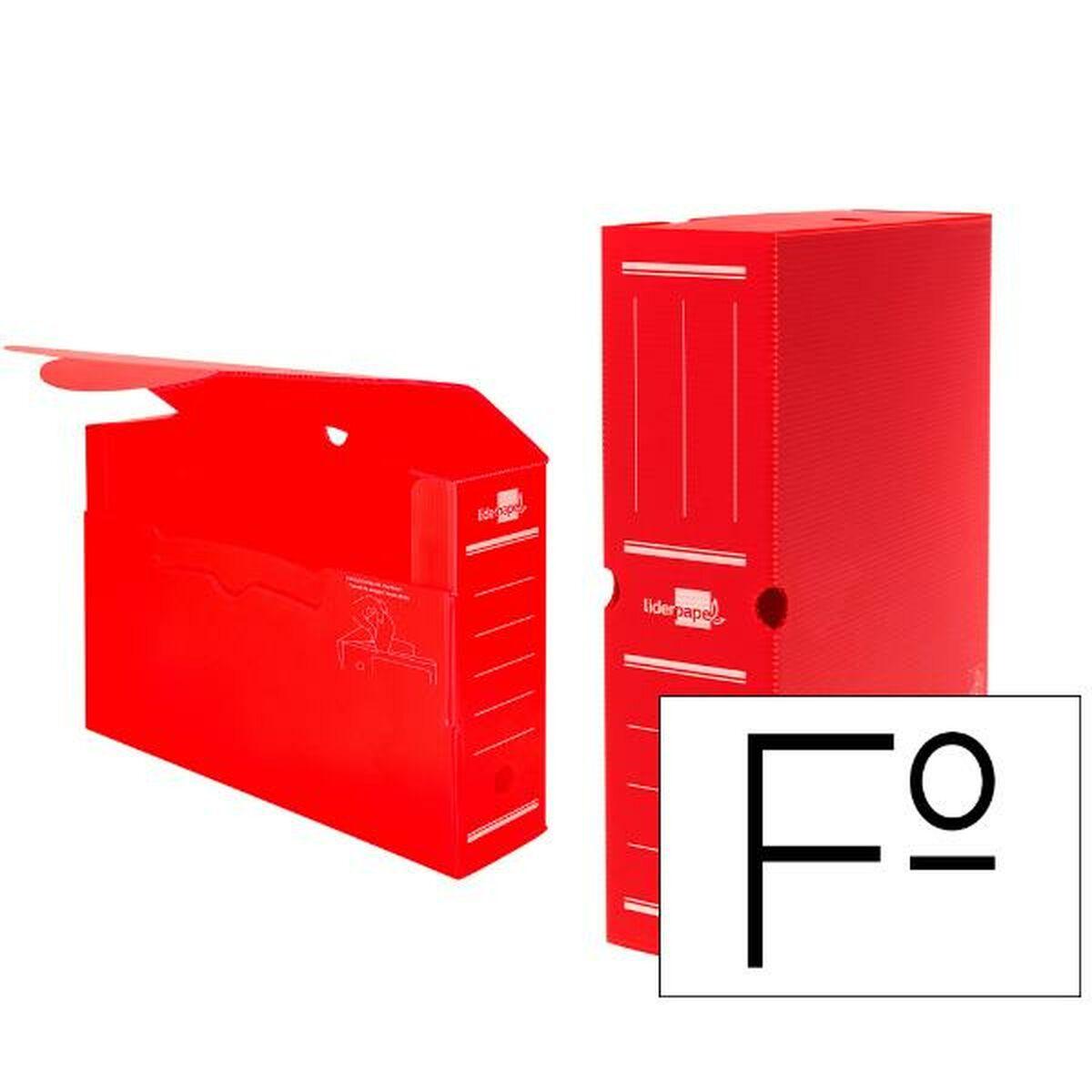 Caja de Archivo Liderpapel DF10 Rojo (1 unidad)