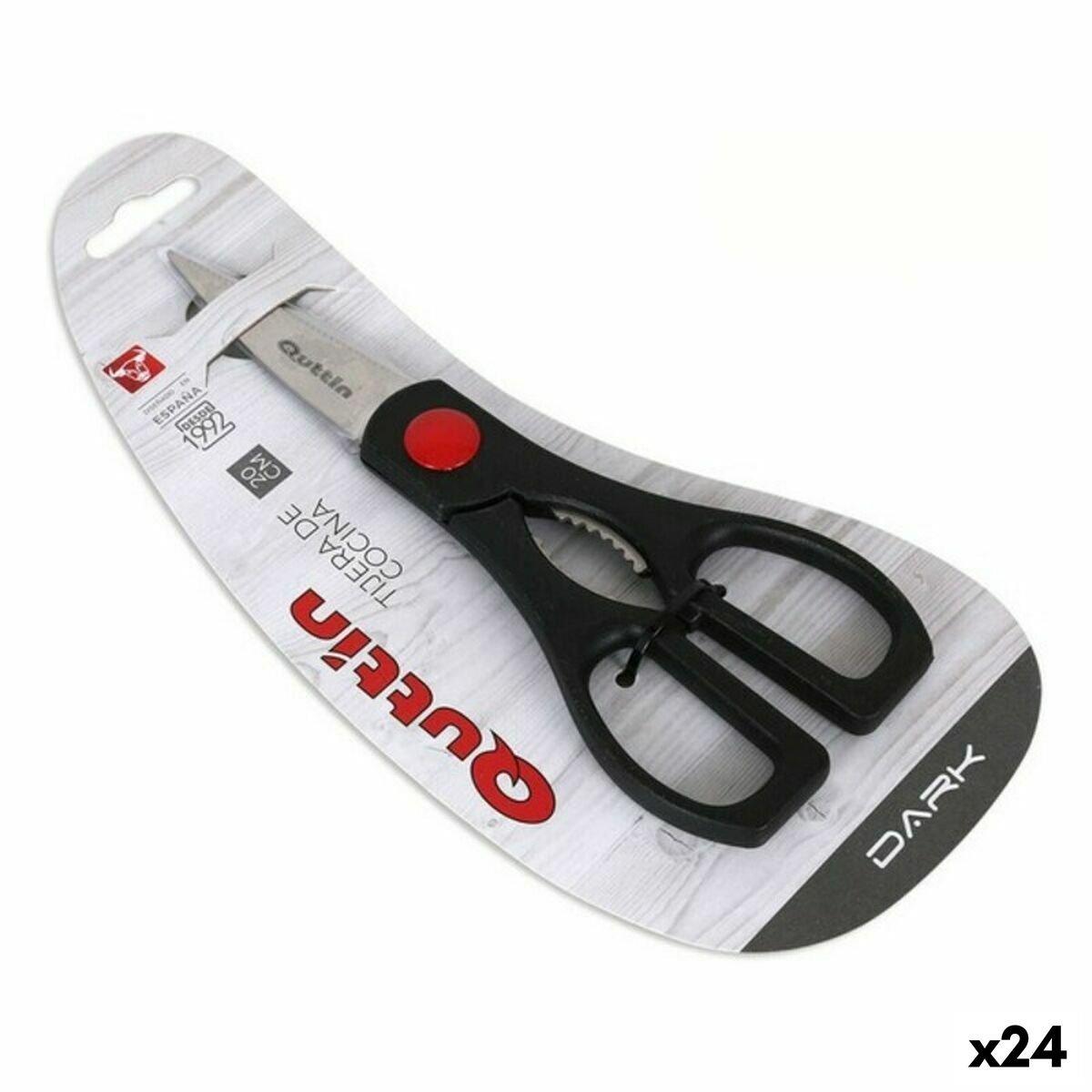 Tijeras de Cocina Quttin Zafiro Negro 20 cm (24 Unidades)
