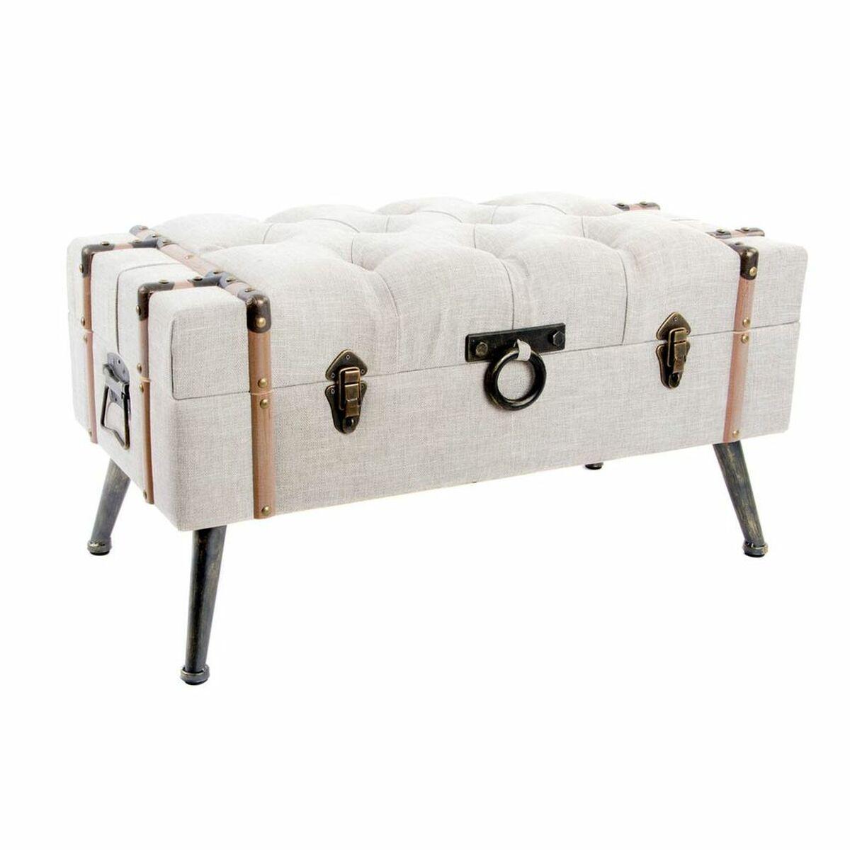 Banqueta DKD Home Decor Marrón Negro Beige Madera Madera MDF 82 x 42 x 43 cm