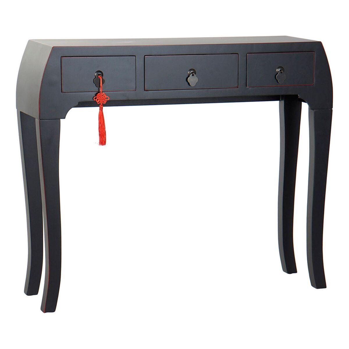 Recibidor con 3 Cajones DKD Home Decor Negro 96 x 26 x 80 cm