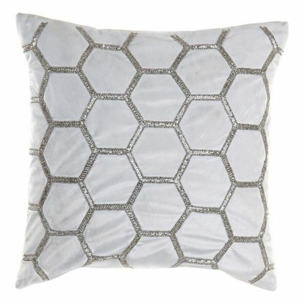 Cojín DKD Home Decor Terciopelo Geométrico (45 x 45 cm)