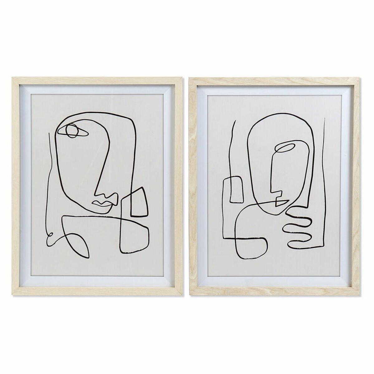 Cuadro DKD Home Decor Cristal Abeto Madera MDF 55 x 2 x 70 cm