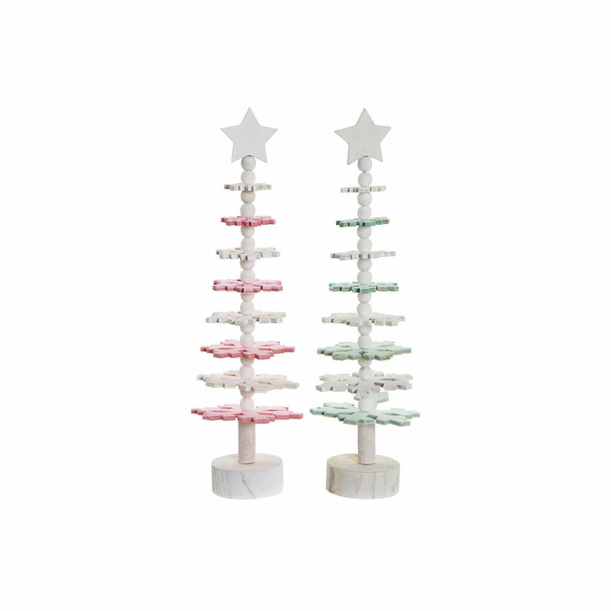 Árbol de Navidad DKD Home Decor Madera MDF (2 pcs) (11 x 11 x 41 cm)