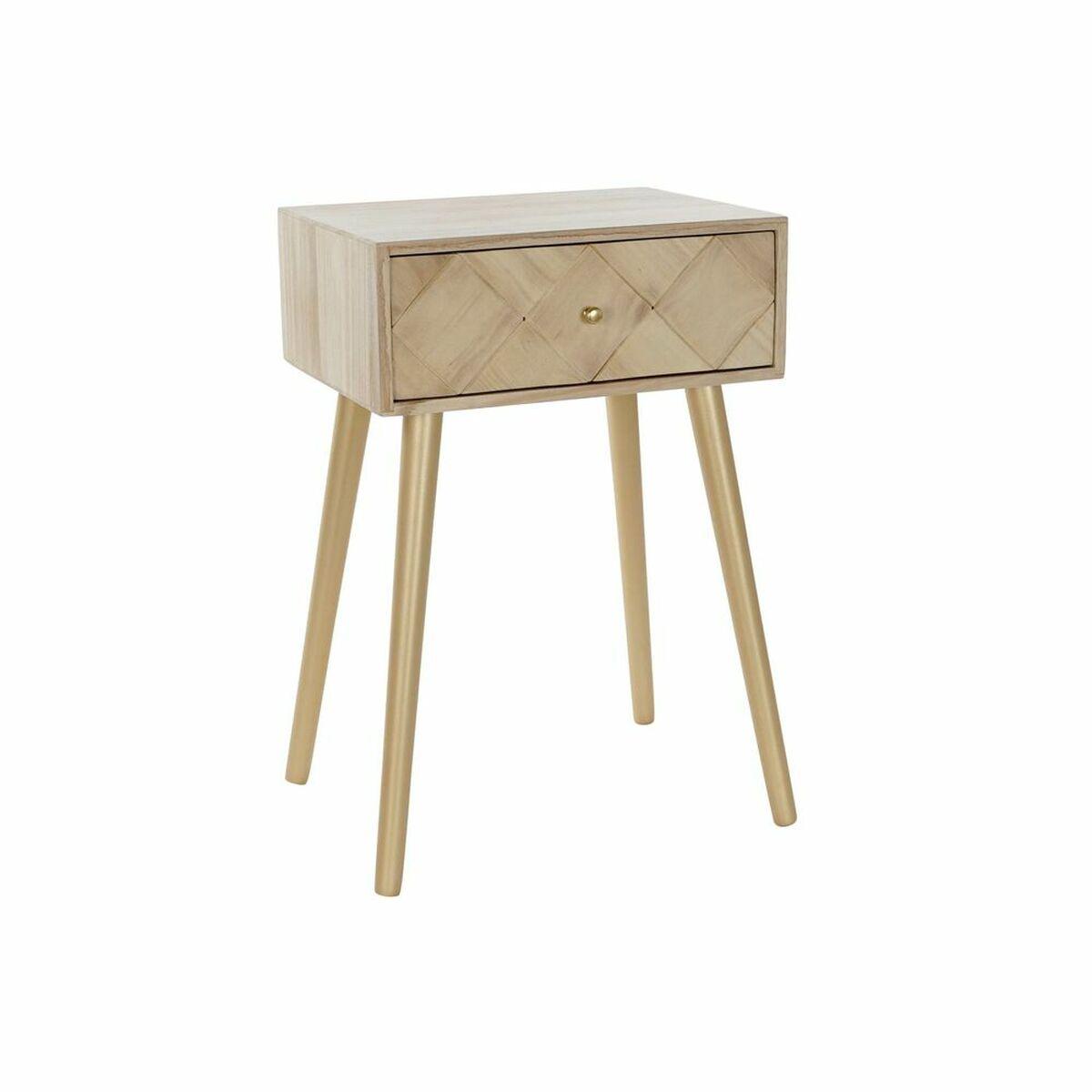 Mesita de Noche DKD Home Decor Metal Pino (45 x 34 x 67 cm)