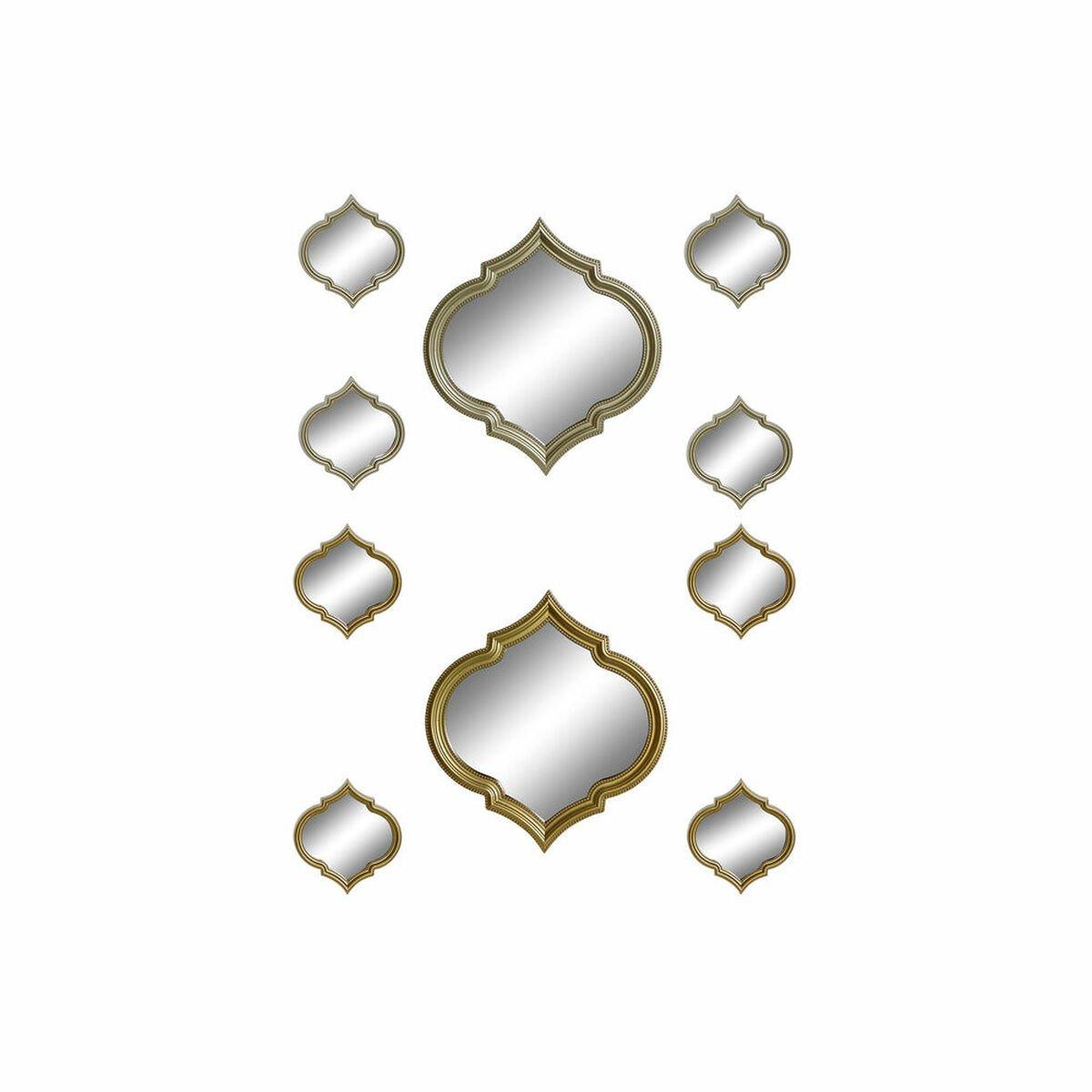 Juego de Espejos DKD Home Decor Espejo Dorado Bronce Polipropileno (50 x 3 x 55 cm) (2 pcs)