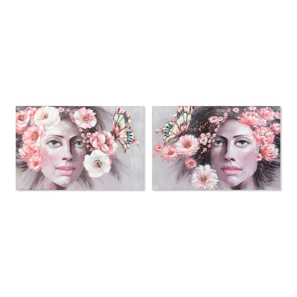 Lienzo DKD Home Decor Girl Lienzo Madera MDF 120 x 3 x 80 cm