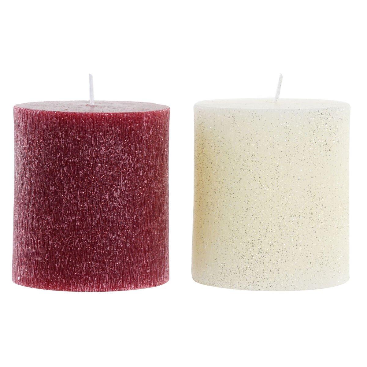 Vela DKD Home Decor Navidad (9 x 9 x 10 cm) (2 Unidades)