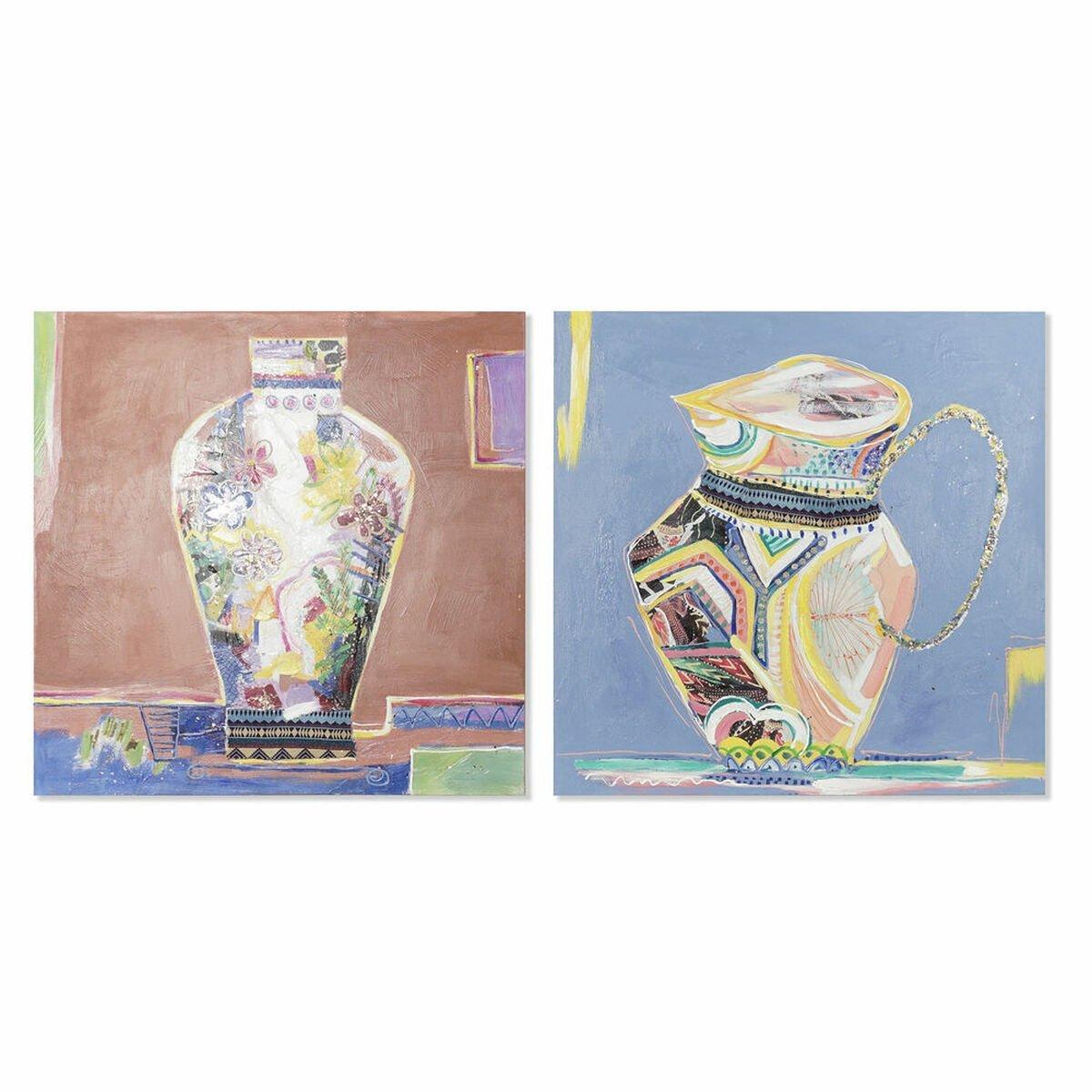 Lienzo DKD Home Decor Pino Lienzo 80 x 2,8 x 80 cm