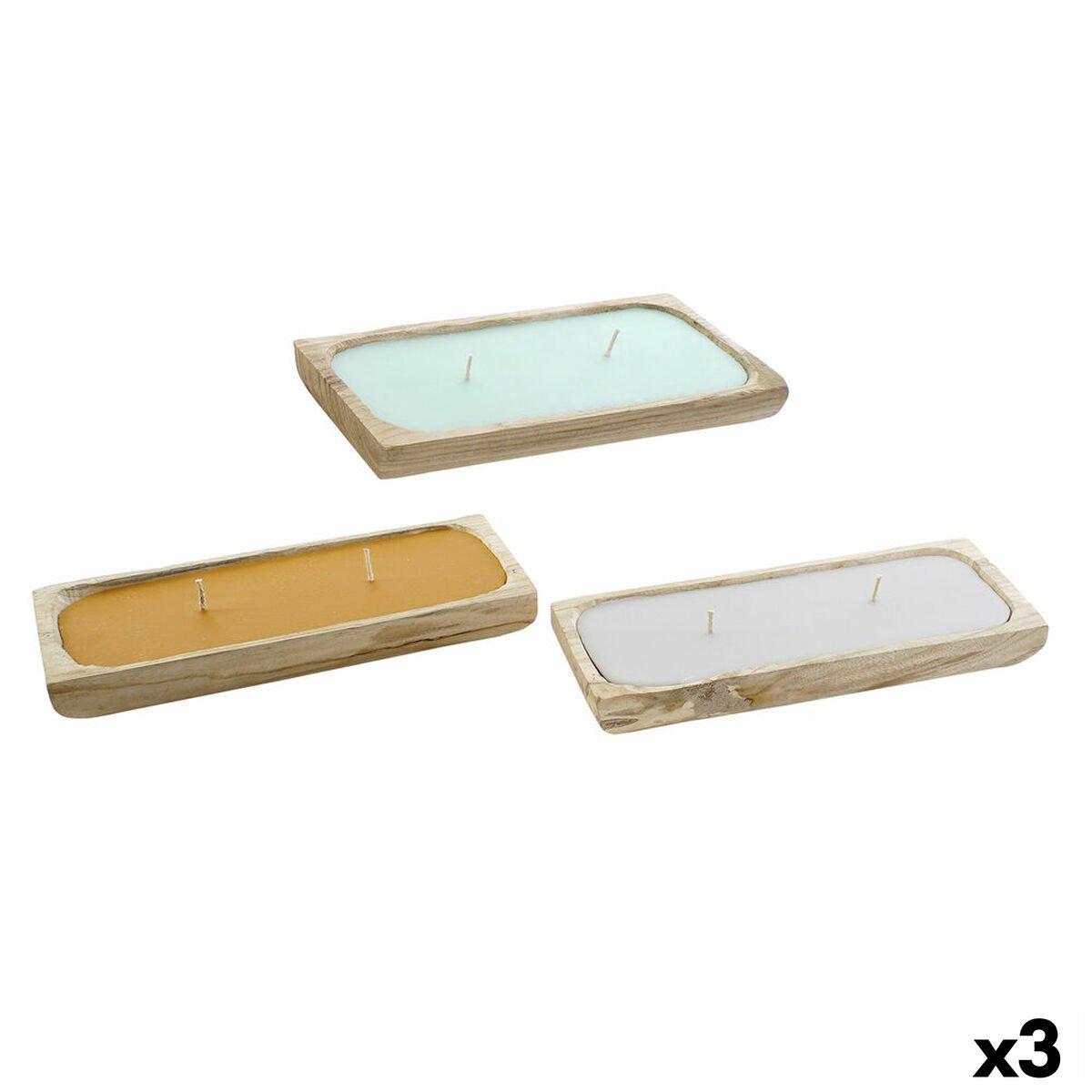 Vela DKD Home Decor Natural Jungla Alpino (3 Unidades)