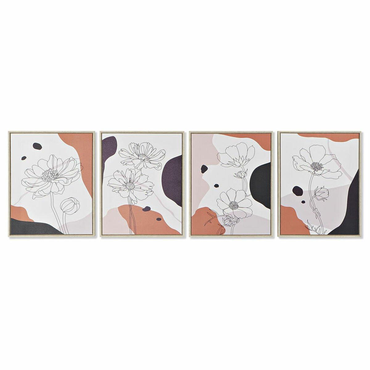 Lienzo DKD Home Decor Poliestireno Lienzo 40 x 2,5 x 50 cm (4 Piezas)