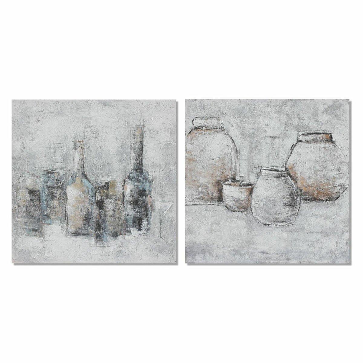 Lienzo DKD Home Decor Pino Lienzo 100 x 2,8 x 100 cm