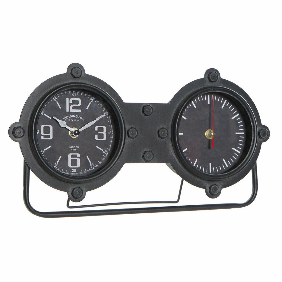 Reloj de Mesa DKD Home Decor Negro Dorado Vintage