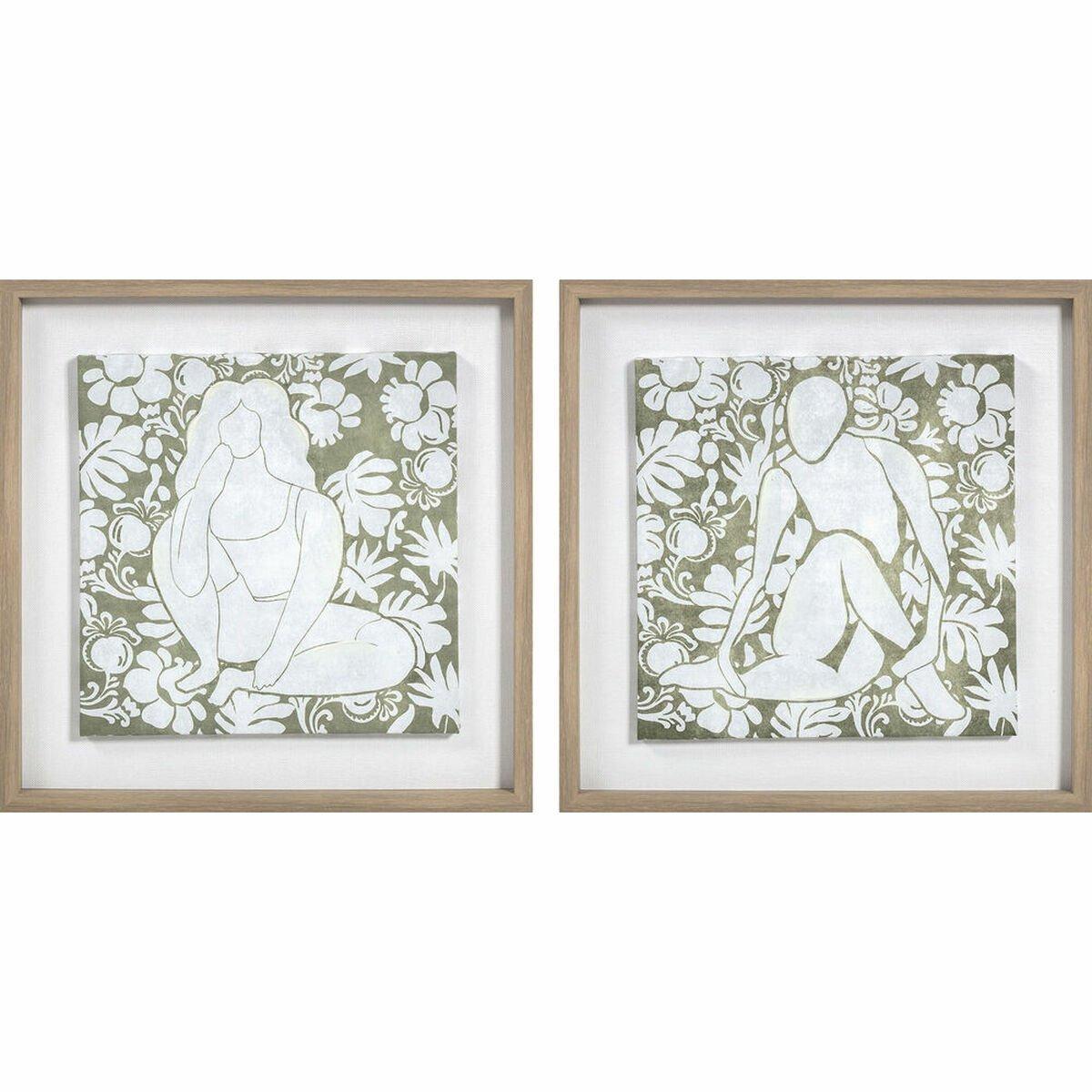 Lienzo DKD Home Decor Cristal Lienzo Madera MDF 42 x 3 x 42 cm