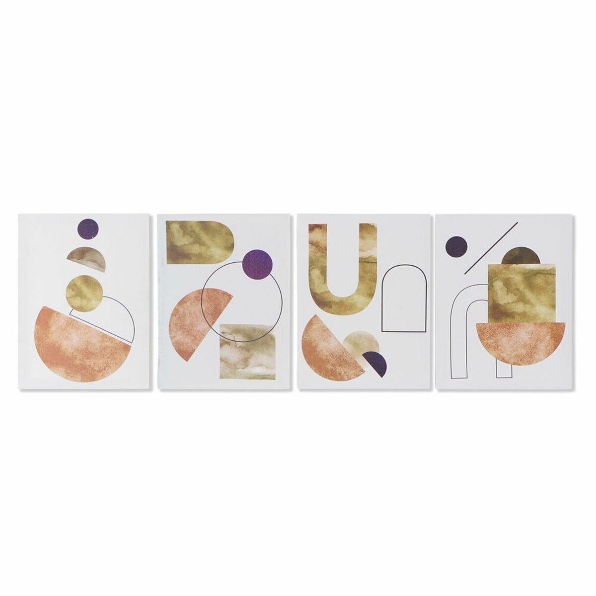 Lienzo DKD Home Decor Lienzo Madera MDF 30 x 1,8 x 40 cm (4 Piezas)