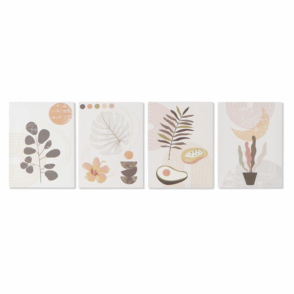 Lienzo DKD Home Decor Lienzo Madera MDF 30 x 1,8 x 40 cm (4 Piezas)