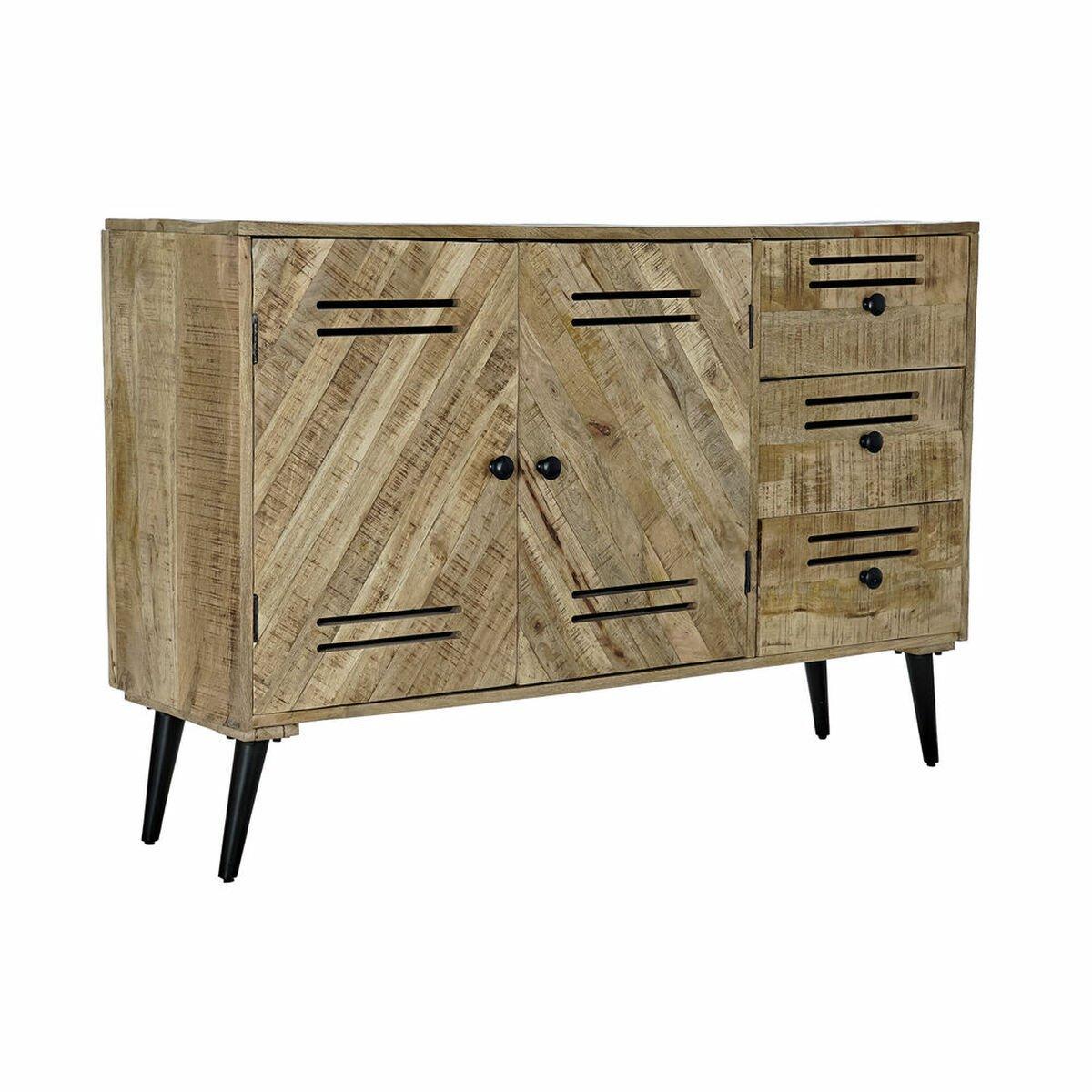 Aparador DKD Home Decor Negro Metal Madera de mango 140 x 40 x 93 cm