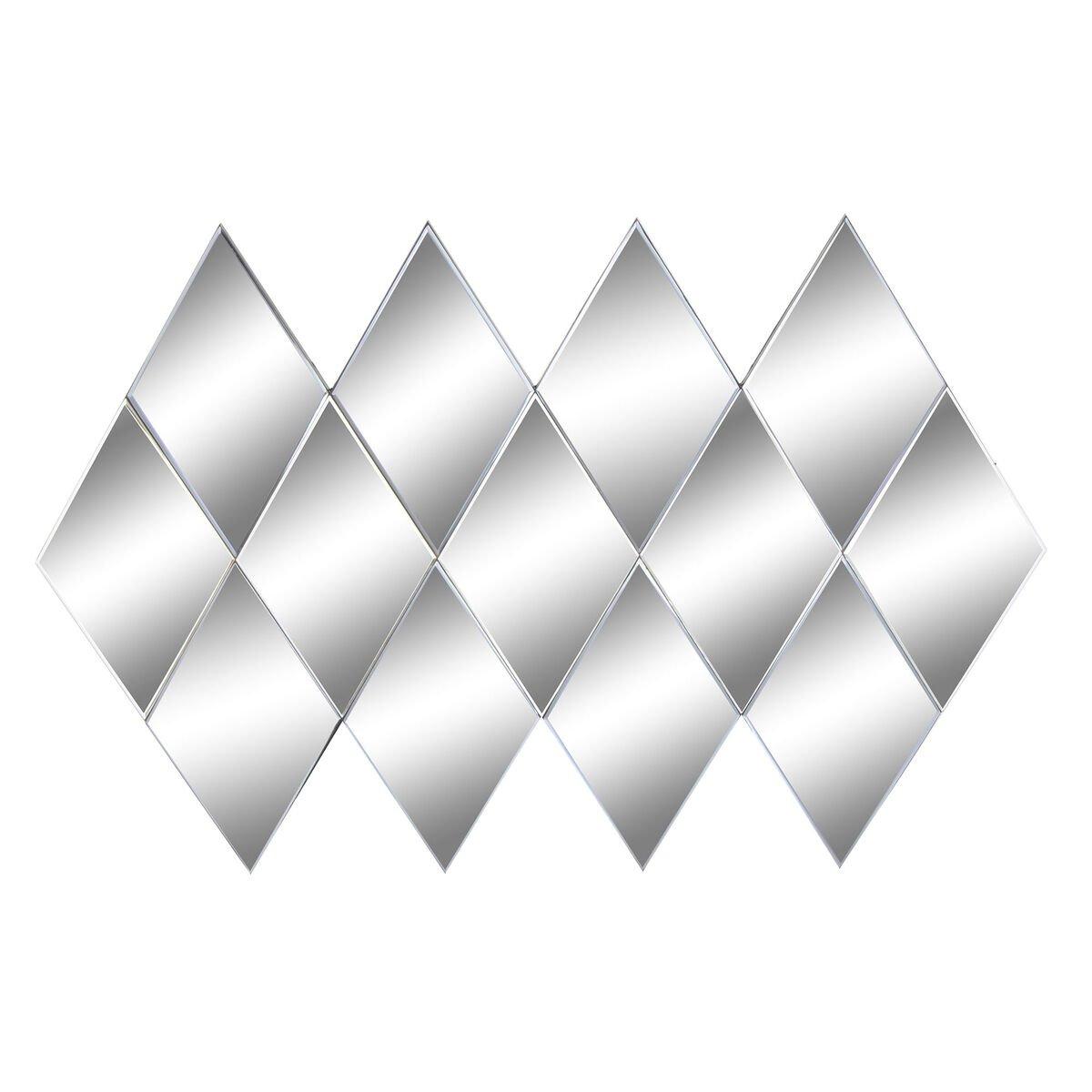 Espejo de pared DKD Home Decor Negro Moderno Rombos 120 x 2 x 80 cm