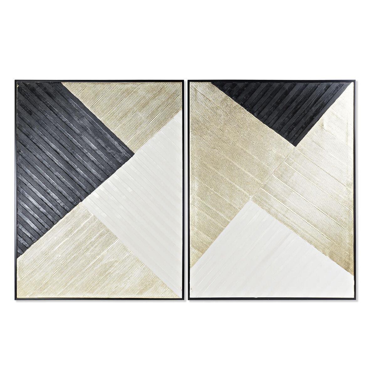 Lienzo DKD Home Decor Moderno Geométrico (93 x 3,5 x 123 cm) (2 Unidades)
