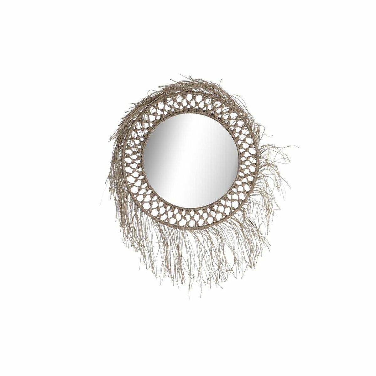 Espejo de pared DKD Home Decor Natural Bali 60 x 4 x 60 cm