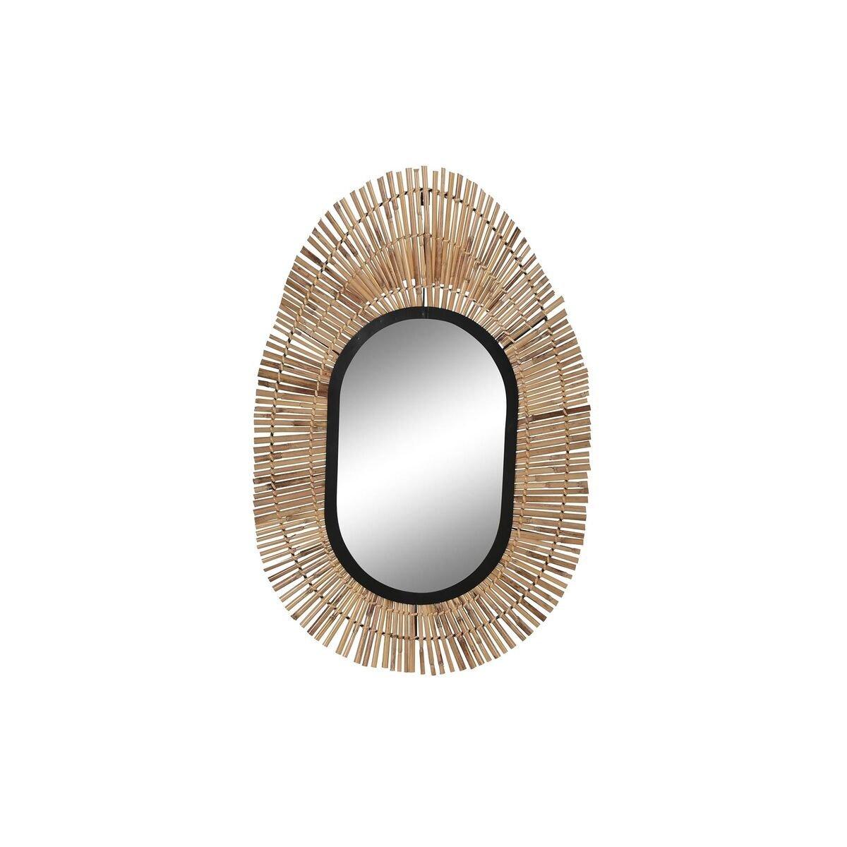 Espejo de pared DKD Home Decor Negro Natural Bali 63 x 1,5 x 92 cm