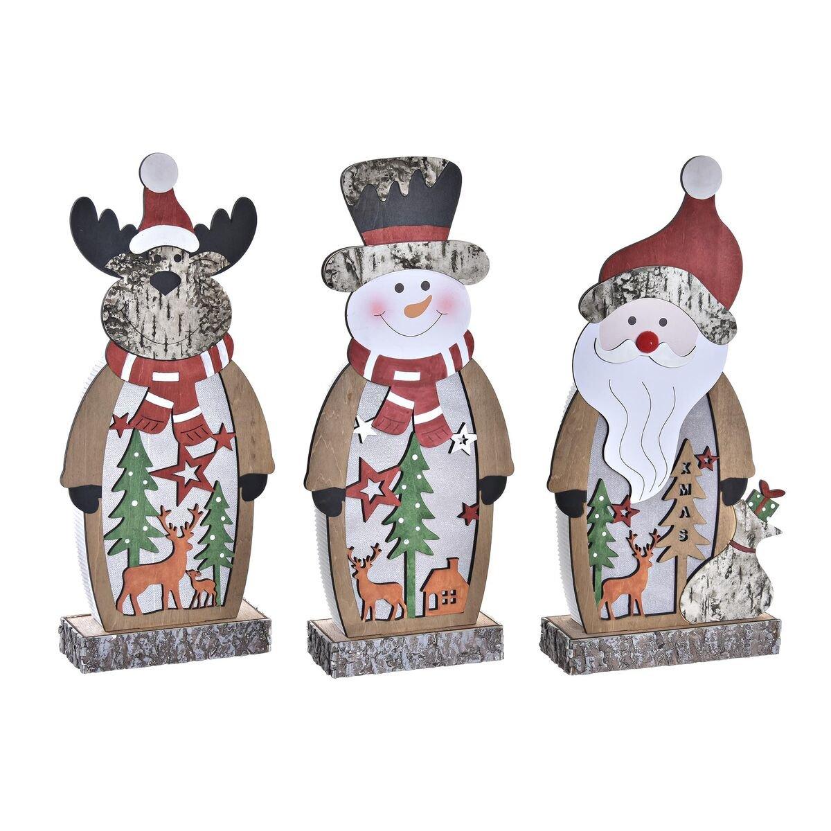Decoración luminosa DKD Home Decor Navidad (18 x 7 x 40,5 cm) (3 Unidades)
