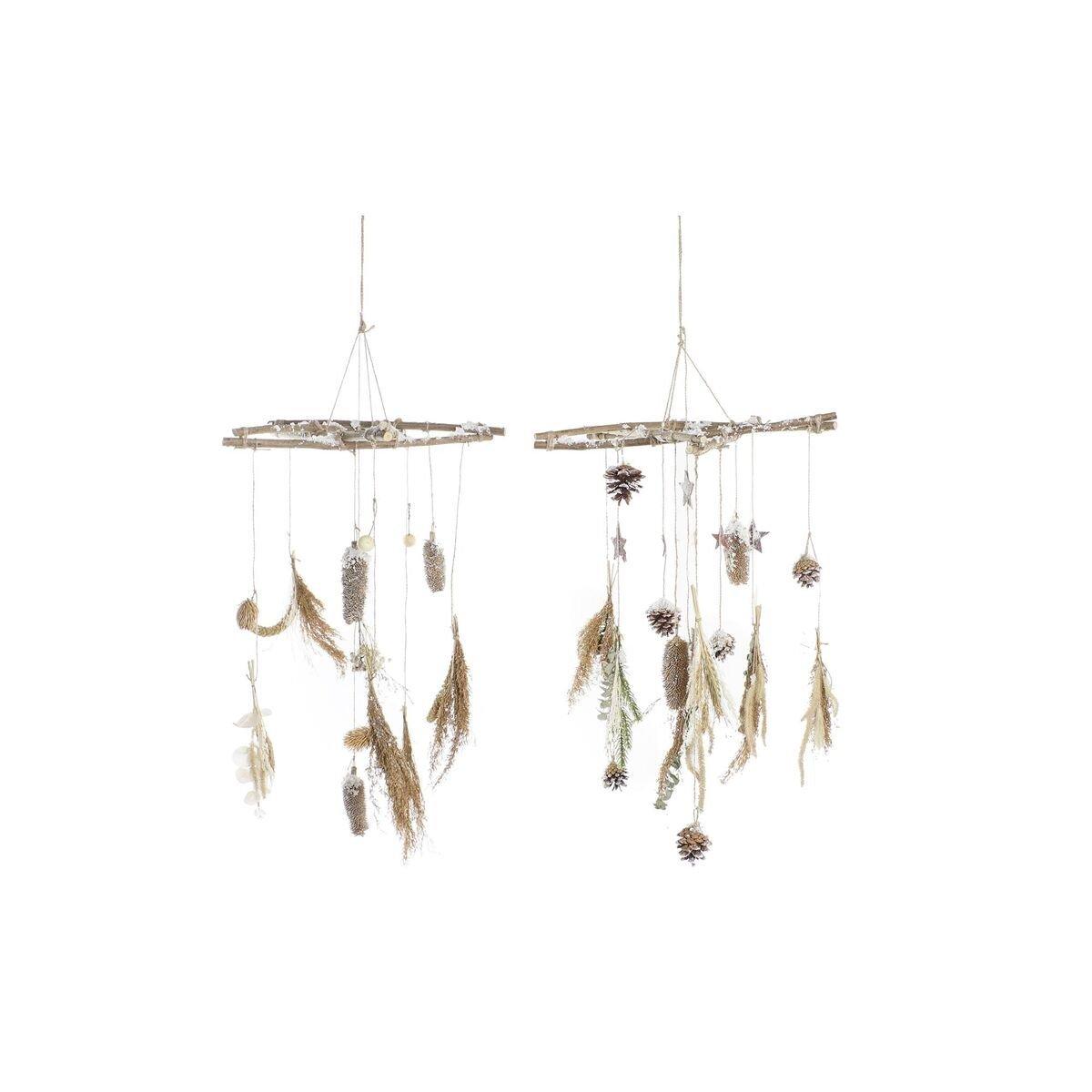 Adorno Navideño DKD Home Decor Madera (2 Unidades) (41 x 41 x 40 cm)