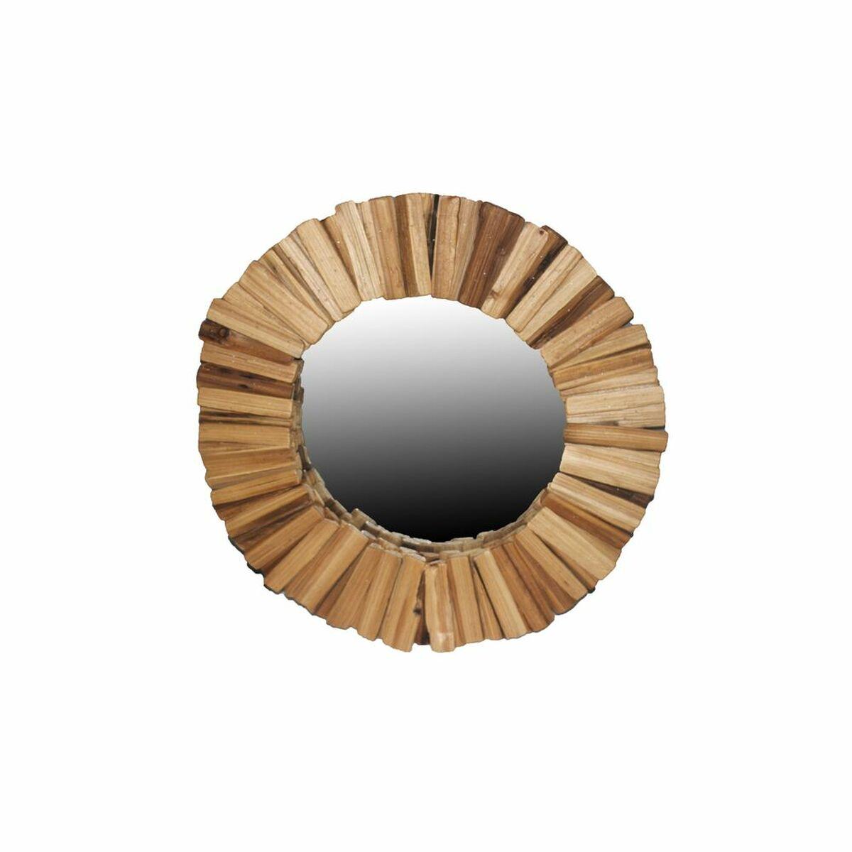 Espejo de pared DKD Home Decor Abeto Cristal Natural 60 x 4 x 60 cm Aluminio Vintage Alpino Troncos