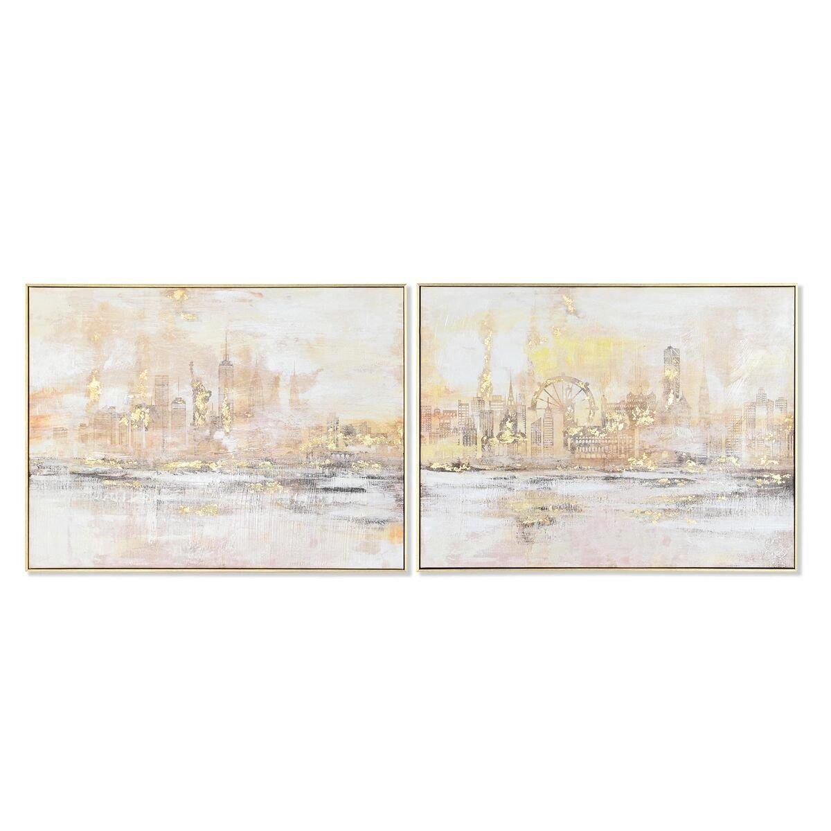 Lienzo DKD Home Decor Poliestireno Lienzo 80 x 3,5 x 60 cm