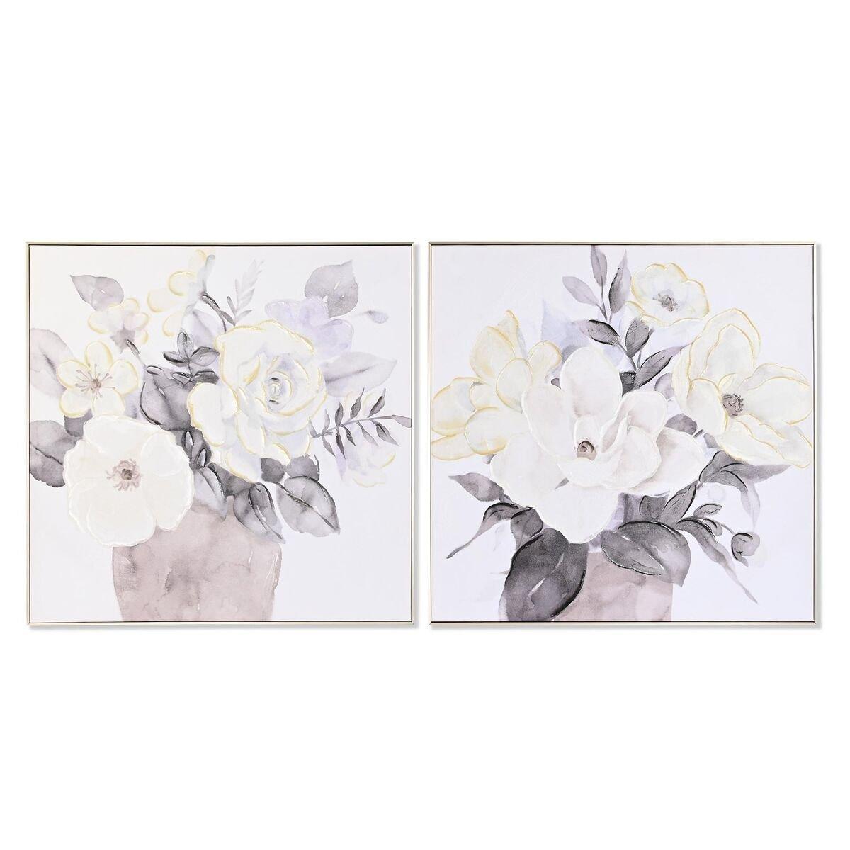 Lienzo DKD Home Decor Poliestireno Lienzo 80 x 3,5 x 80 cm