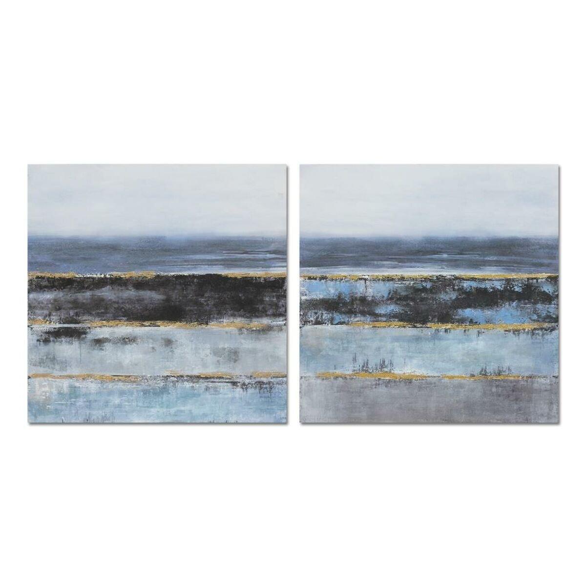 Lienzo DKD Home Decor Abstracto Moderno (80 x 3 x 80 cm) (2 Unidades)