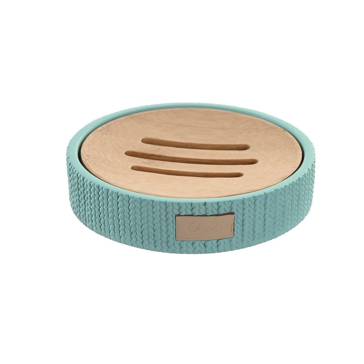 Jabonera DKD Home Decor 11 x 11 x 2,5 cm Cemento Verde