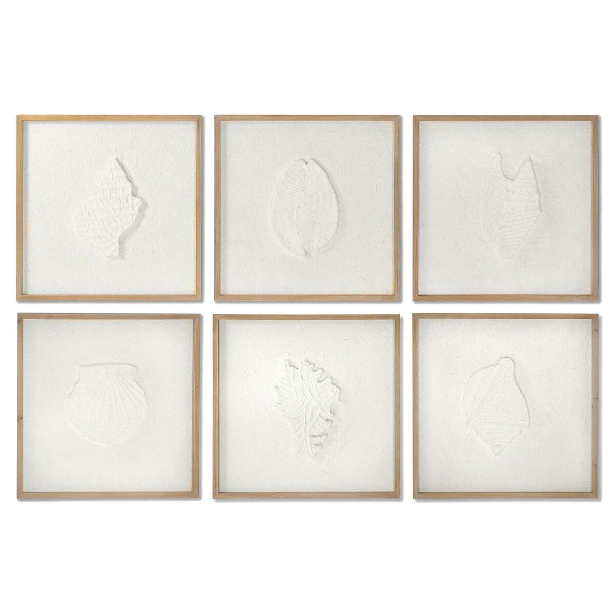 Cuadro DKD Home Decor Abeto Madera MDF 50 x 2 x 50 cm (6 Unidades)