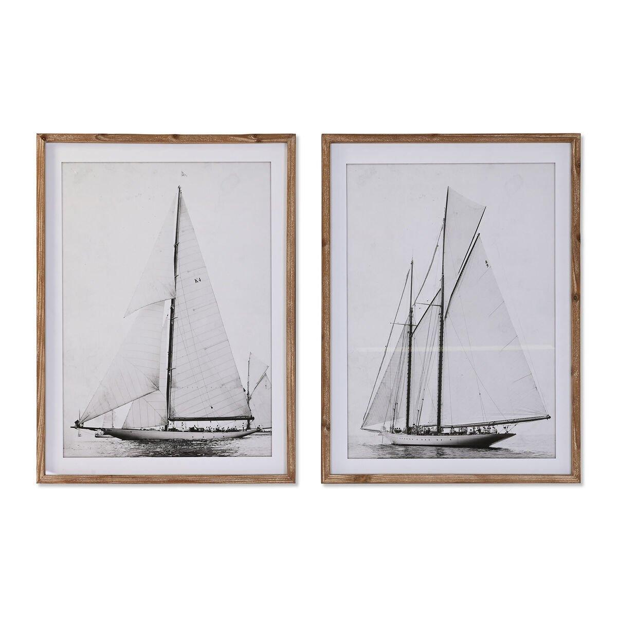 Cuadro DKD Home Decor Cristal Abeto 60 x 2.5 x 80 cm 60 x 2,5 x 80 cm (2 Unidades)