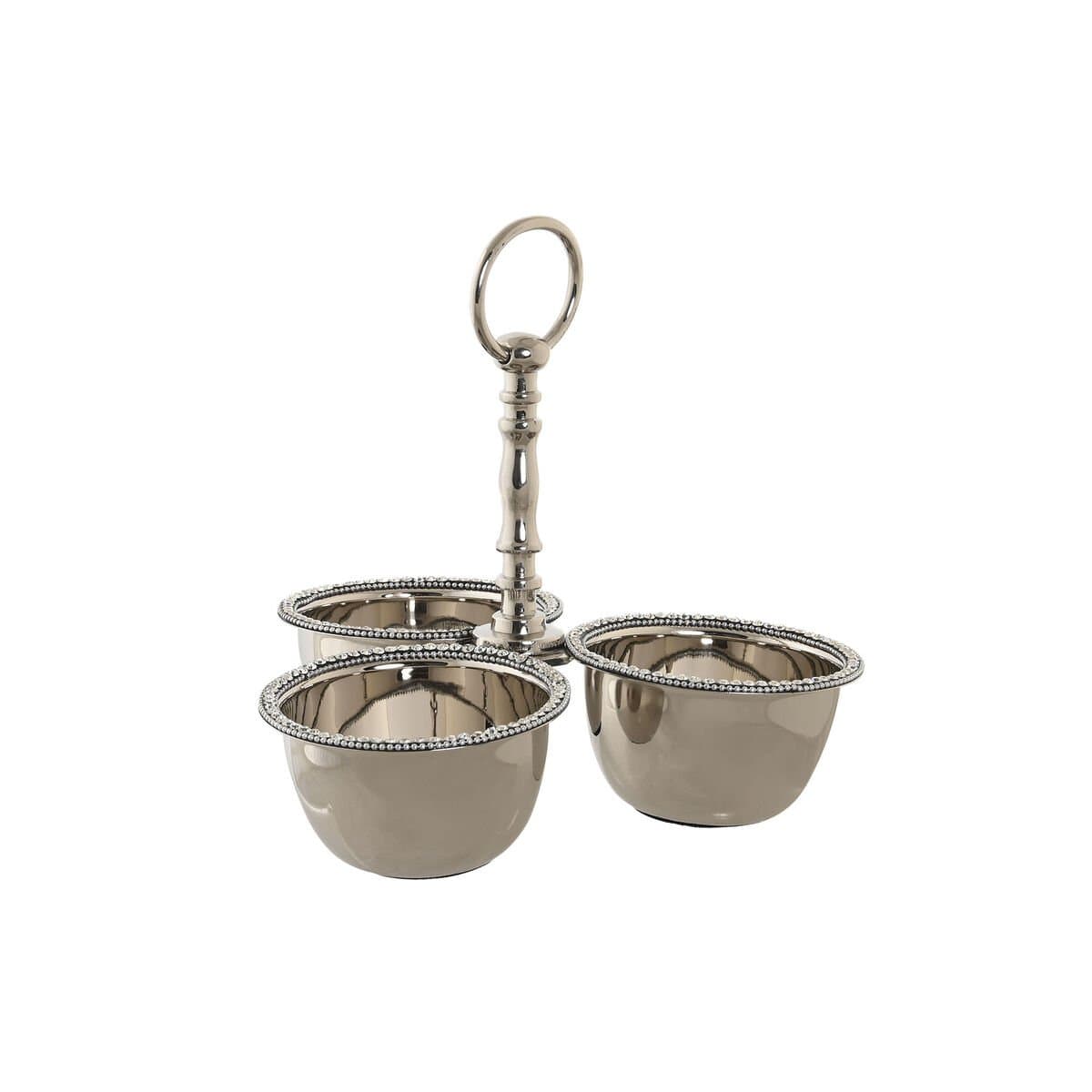 Centro de Mesa DKD Home Decor Plateado Acrílico Aluminio 24 x 24 x 18 cm