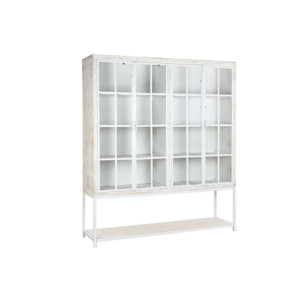 Estantería DKD Home Decor Blanco Negro Metal Madera de mango 170 x 45 x 200 cm