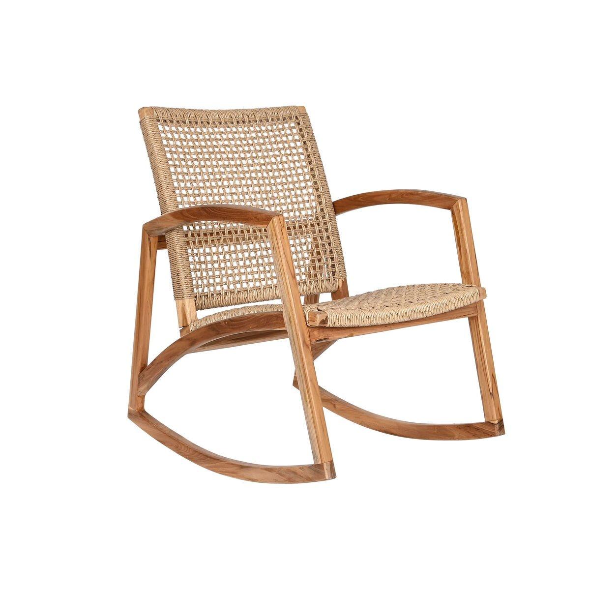 Mecedora DKD Home Decor Natural Teca 62 x 84 x 85 cm