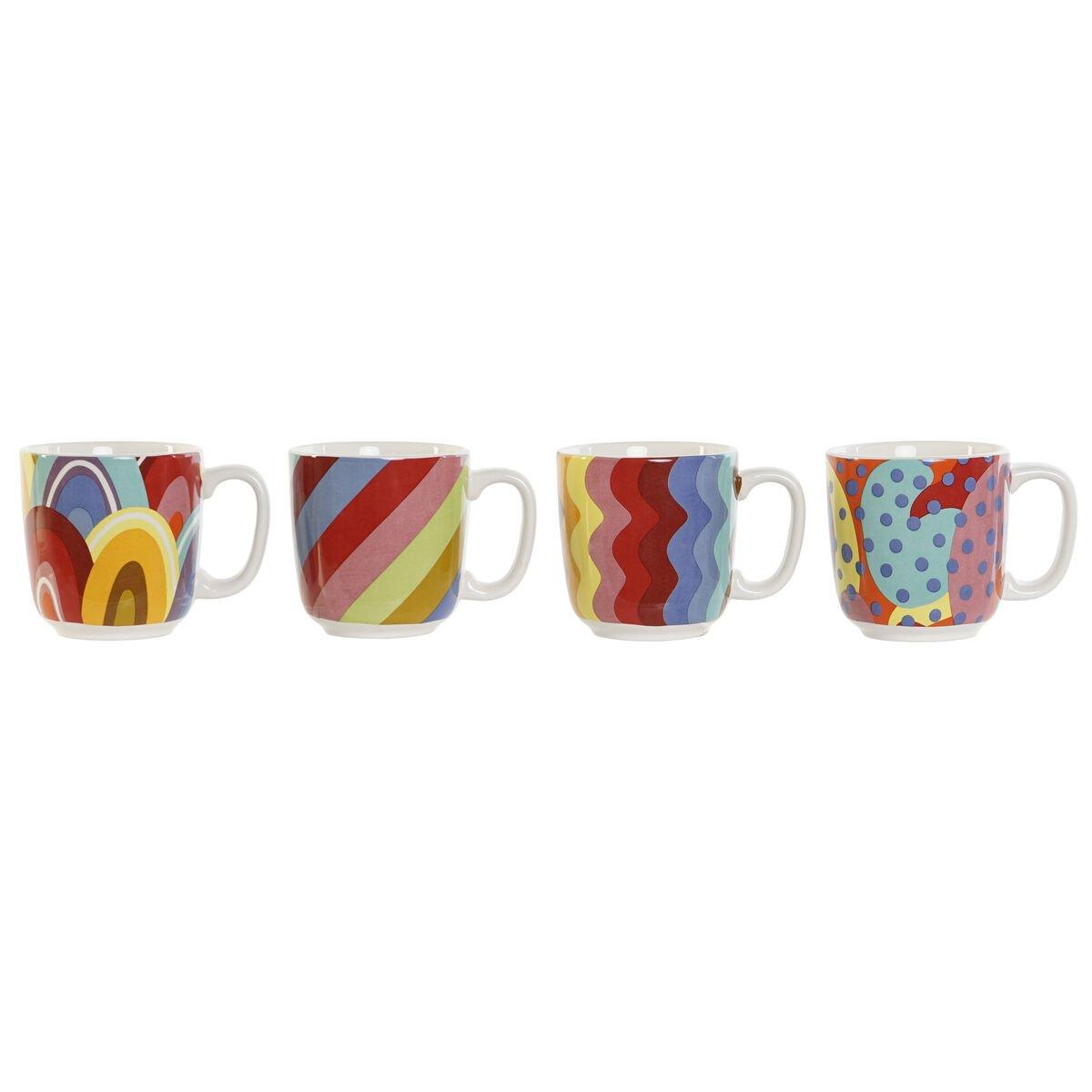 Juego de Café DKD Home Decor Multicolor Coral Bambú Dolomita Moderno 180 ml