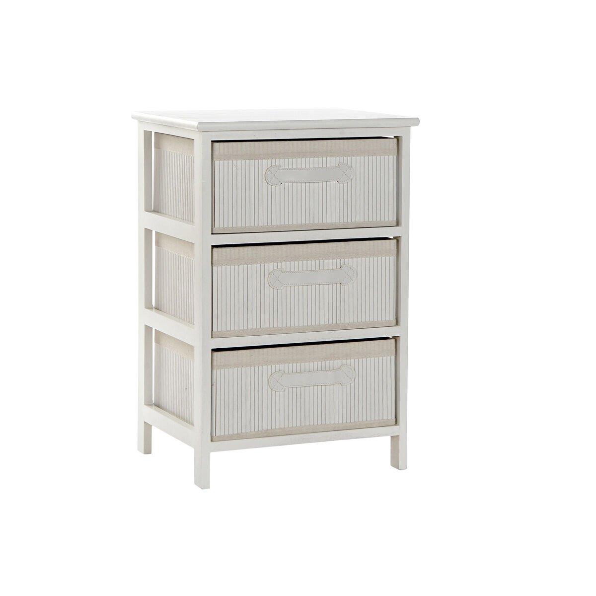 Cajonera DKD Home Decor Blanco Bambú Madera de Paulonia 42 x 32 x 63 cm
