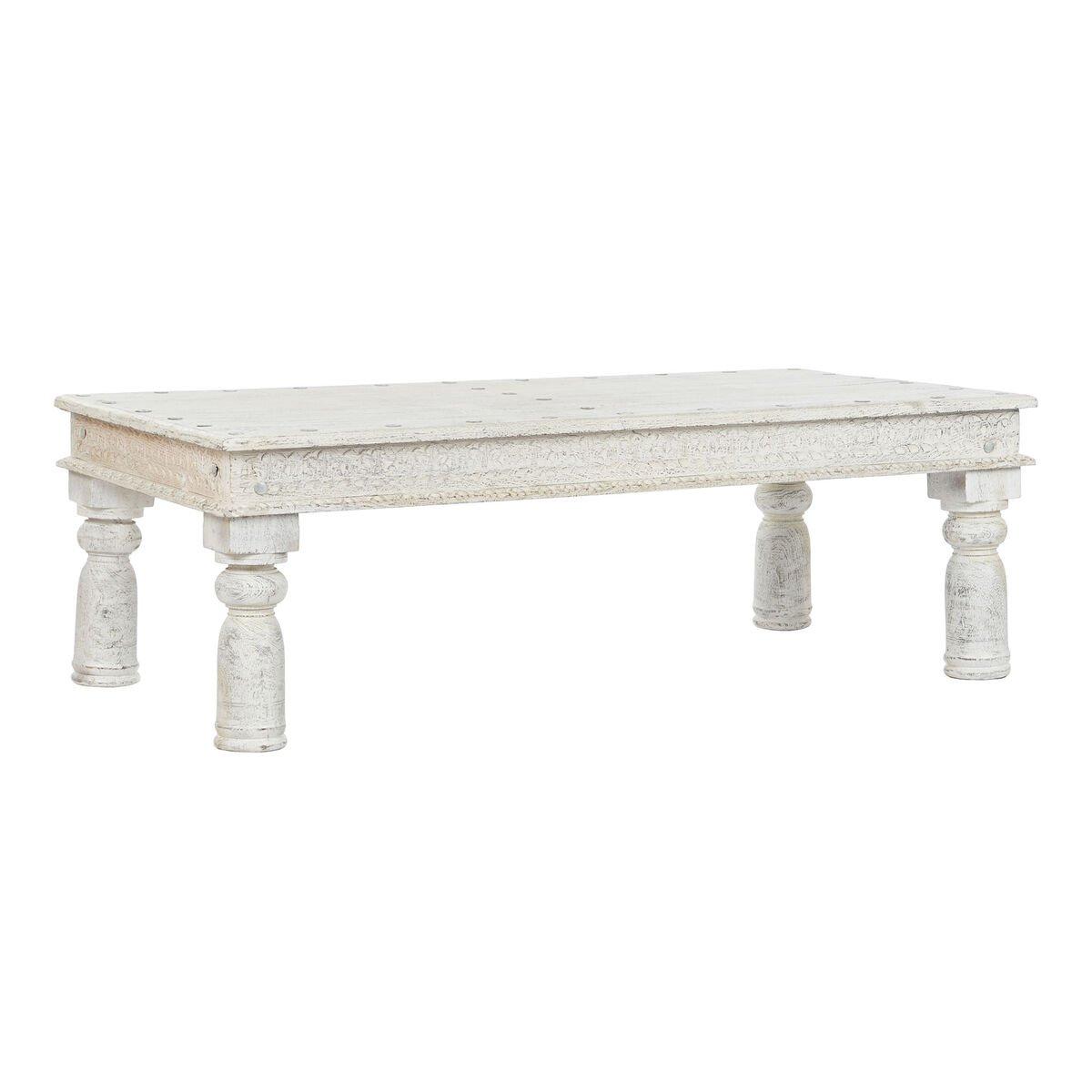 Mesa de Centro Home ESPRIT Blanco Madera 150 x 76 x 48 cm