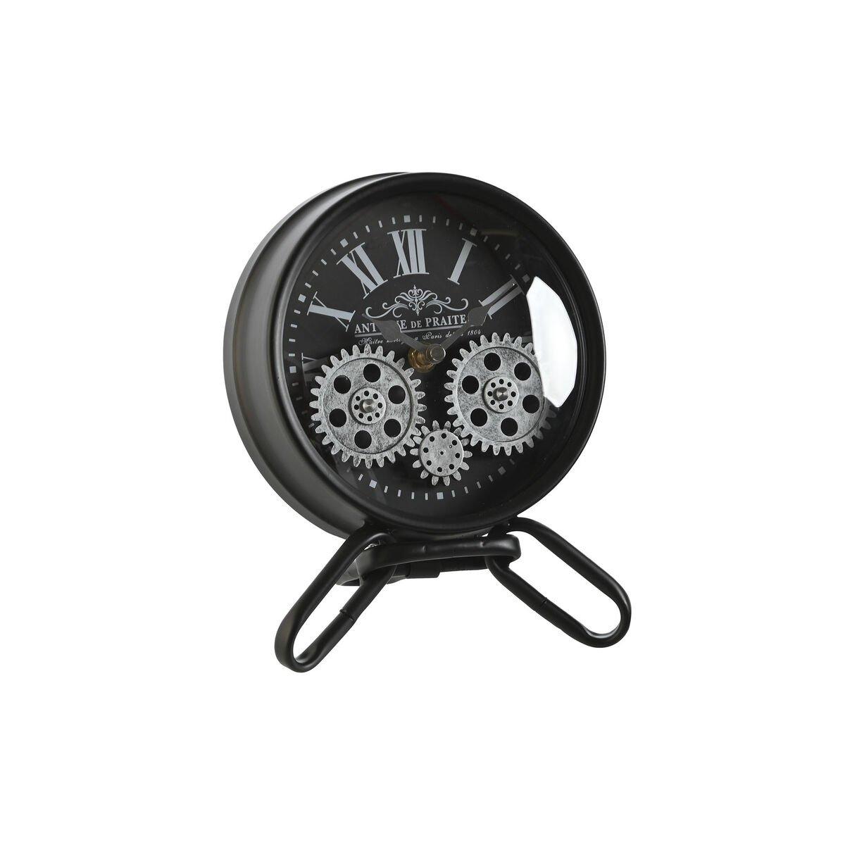 Reloj de Mesa Home ESPRIT Negro Plateado
