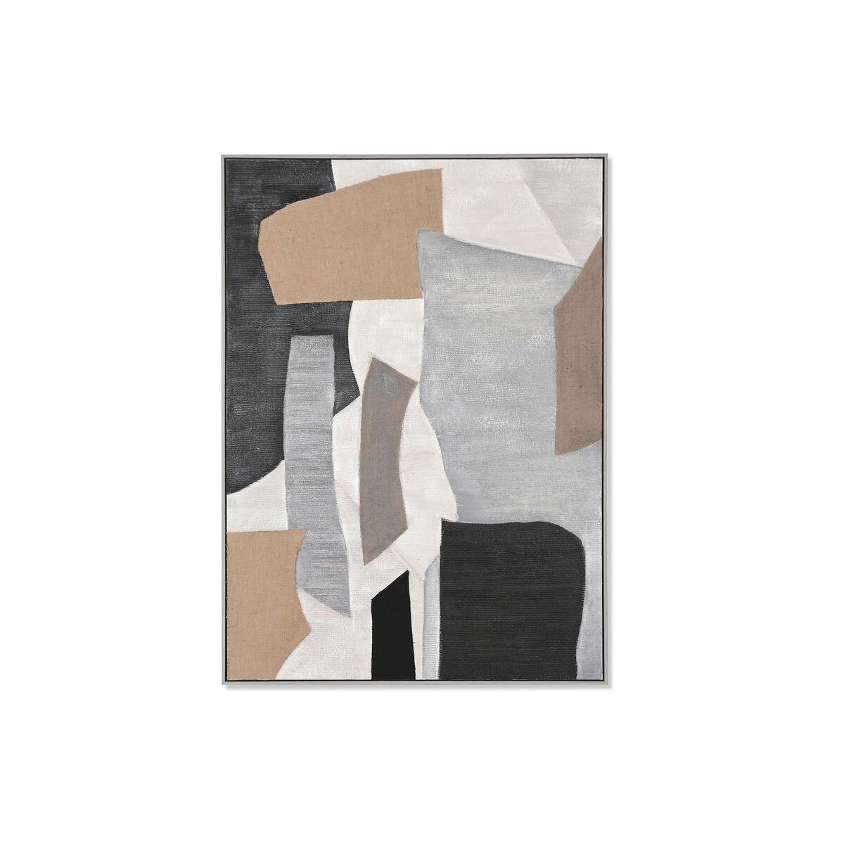 Lienzo Home ESPRIT Negro Gris Abstracto Moderno 103 x 4,5 x 143 cm