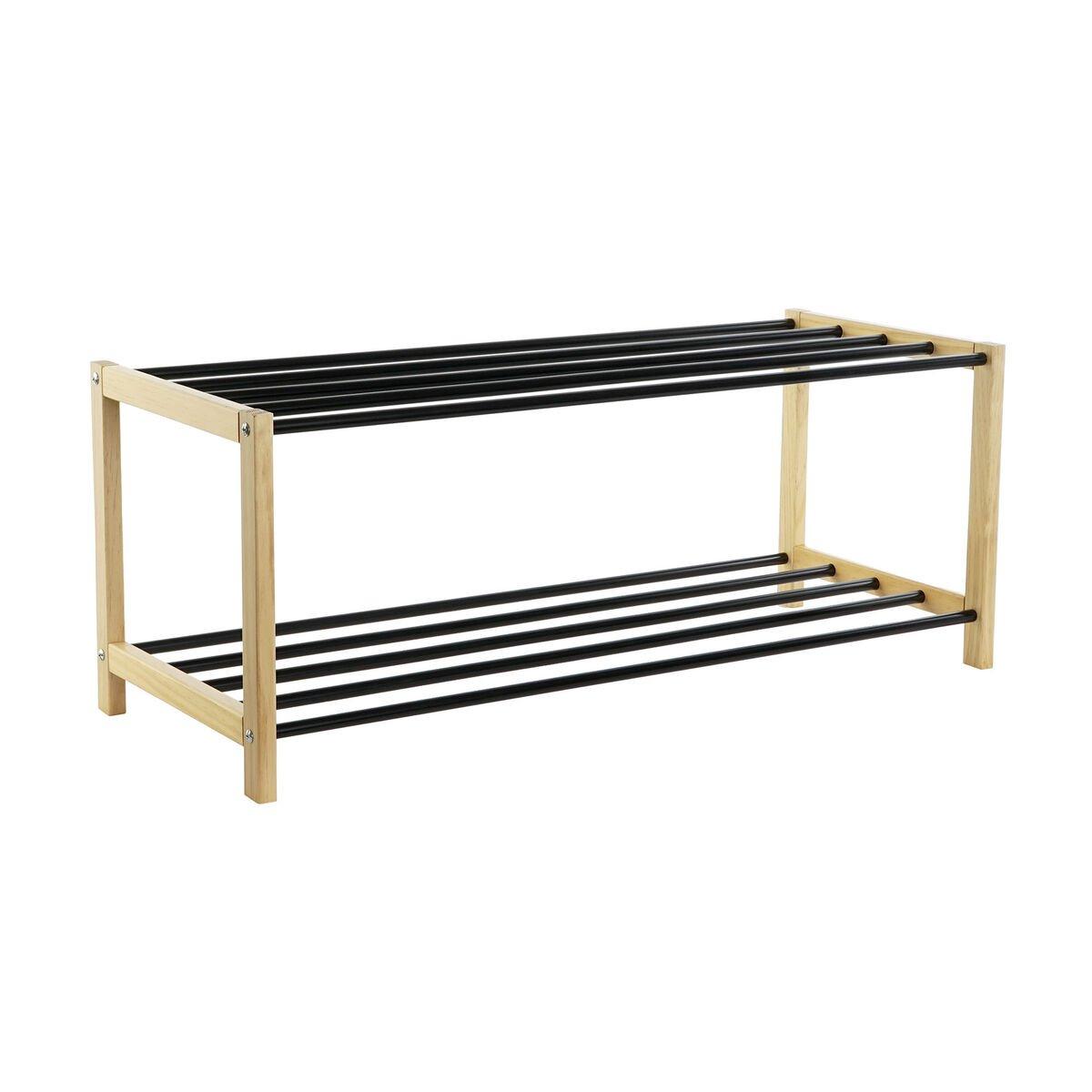Zapatero Home ESPRIT Negro Natural 80 x 31 x 32 cm