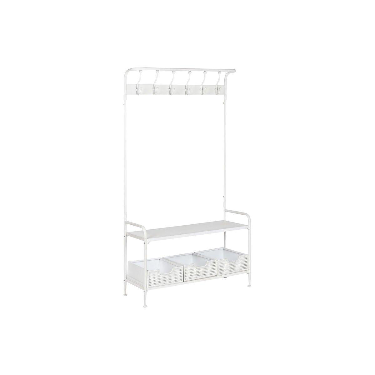 Perchero con Balda Home ESPRIT Blanco Metal Loft 110 x 36 x 186 cm