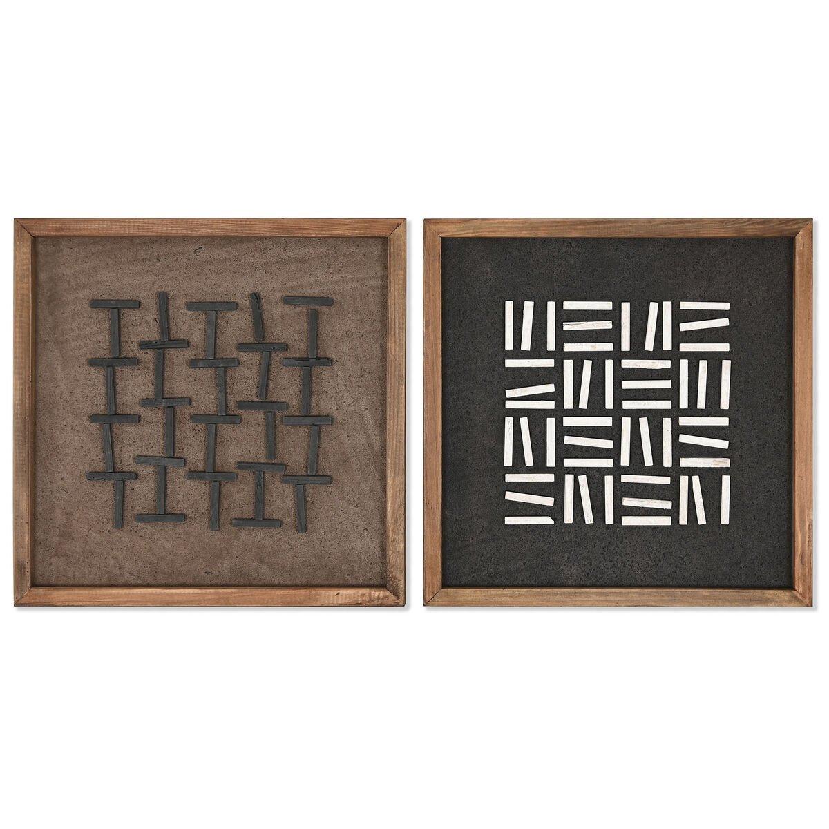 Cuadro Home ESPRIT Pino Madera Reciclada 44 x 8 x 44 cm 40,2 x 4 x 40,2 cm