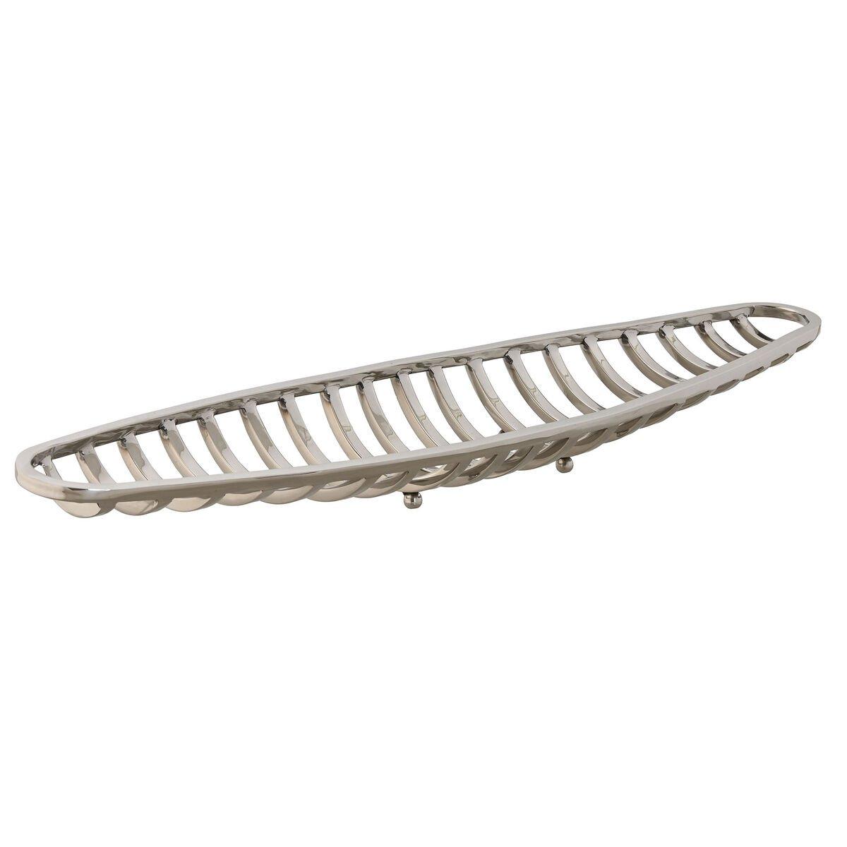 Centro de Mesa Home ESPRIT Plateado Acero 51 x 12 x 6 cm