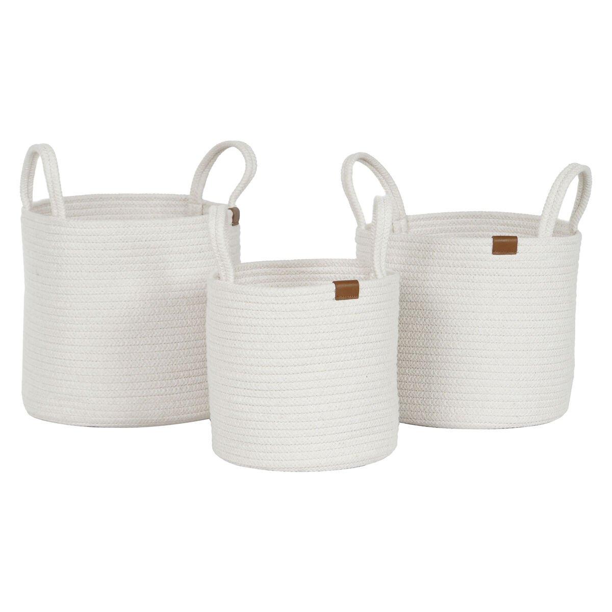 Juego de Cestas Home ESPRIT Moderno 30 x 30 x 28 cm