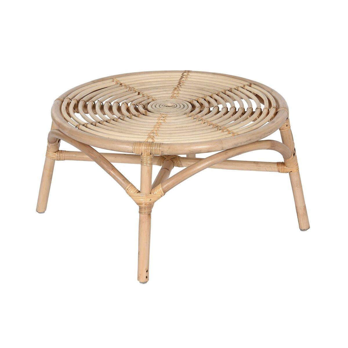 Mesita Auxiliar Home ESPRIT Natural 65 x 65 x 36 cm